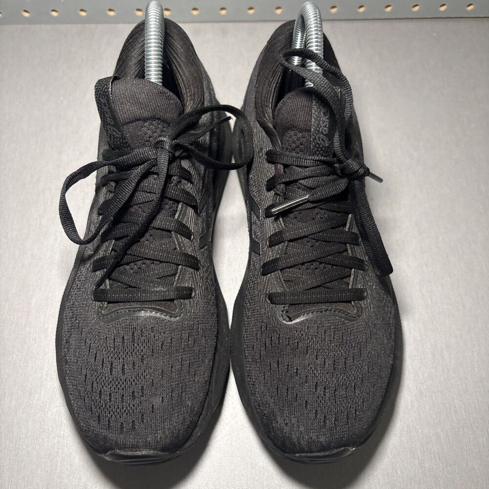 Asics Gel Nimbus 24 Running Shoes Womens Sz 8.5 Triple Black Sneakers Athletic - Picture 5 of 14